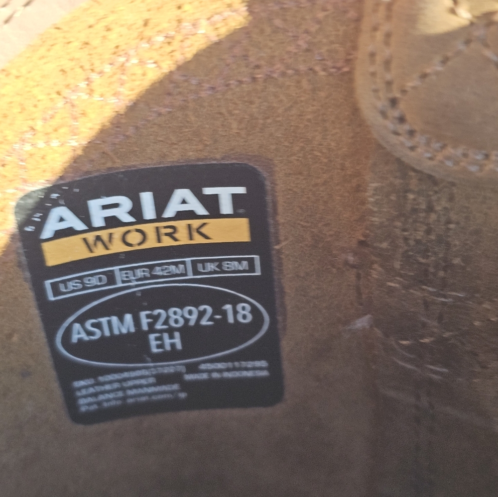 Mens Ariat Work Brown Western Cowboy Boots - Picture 13 of 14